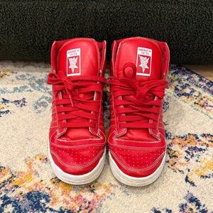 adidas Red High-Top Sneakers - Top Ten
